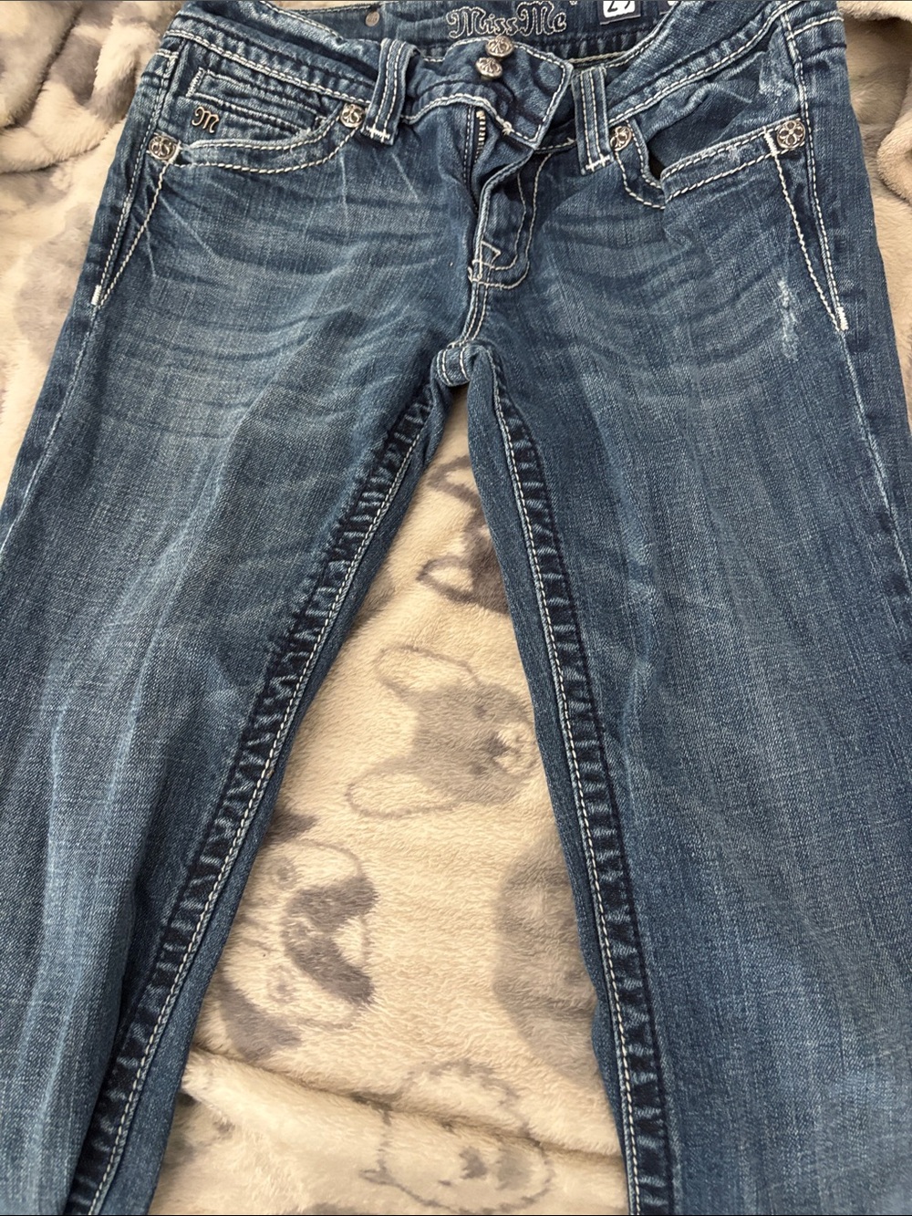 Miss Me Blue Faded Bootcut Jeans